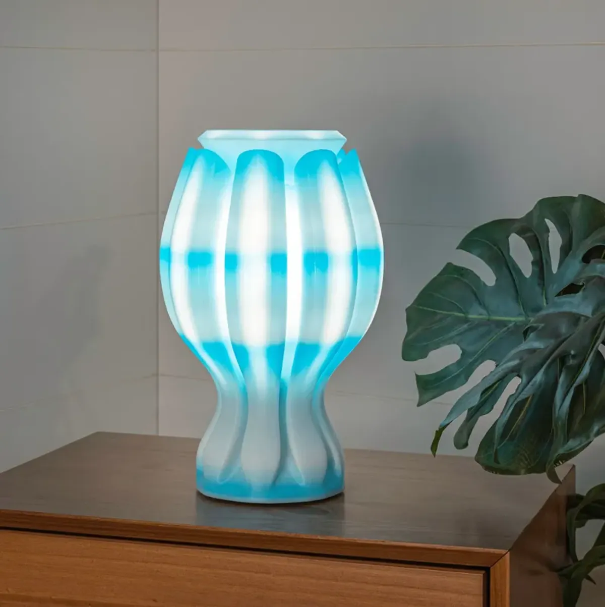 Flower Tropical Coastal Plant-Based PLA 3D Printed Dimmable LED Table Lamp