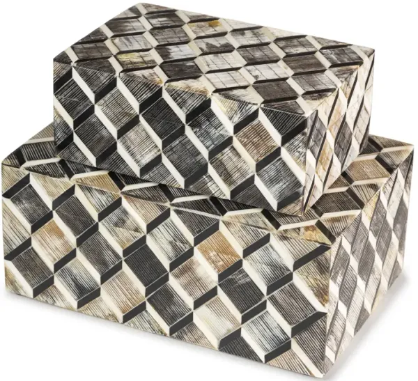 Leela Decorative Boxes, Set of 2