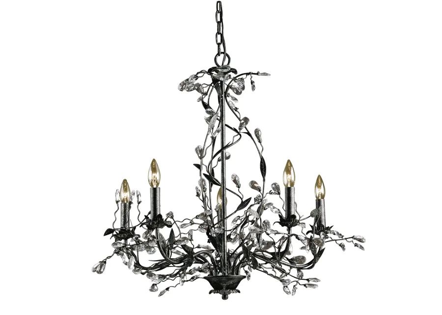 Circeo 27'' Wide 5-Light Silver Chandelier