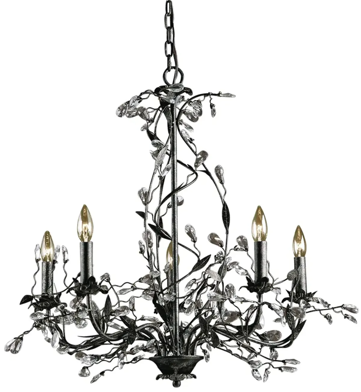 Circeo 27'' Wide 5-Light Silver Chandelier