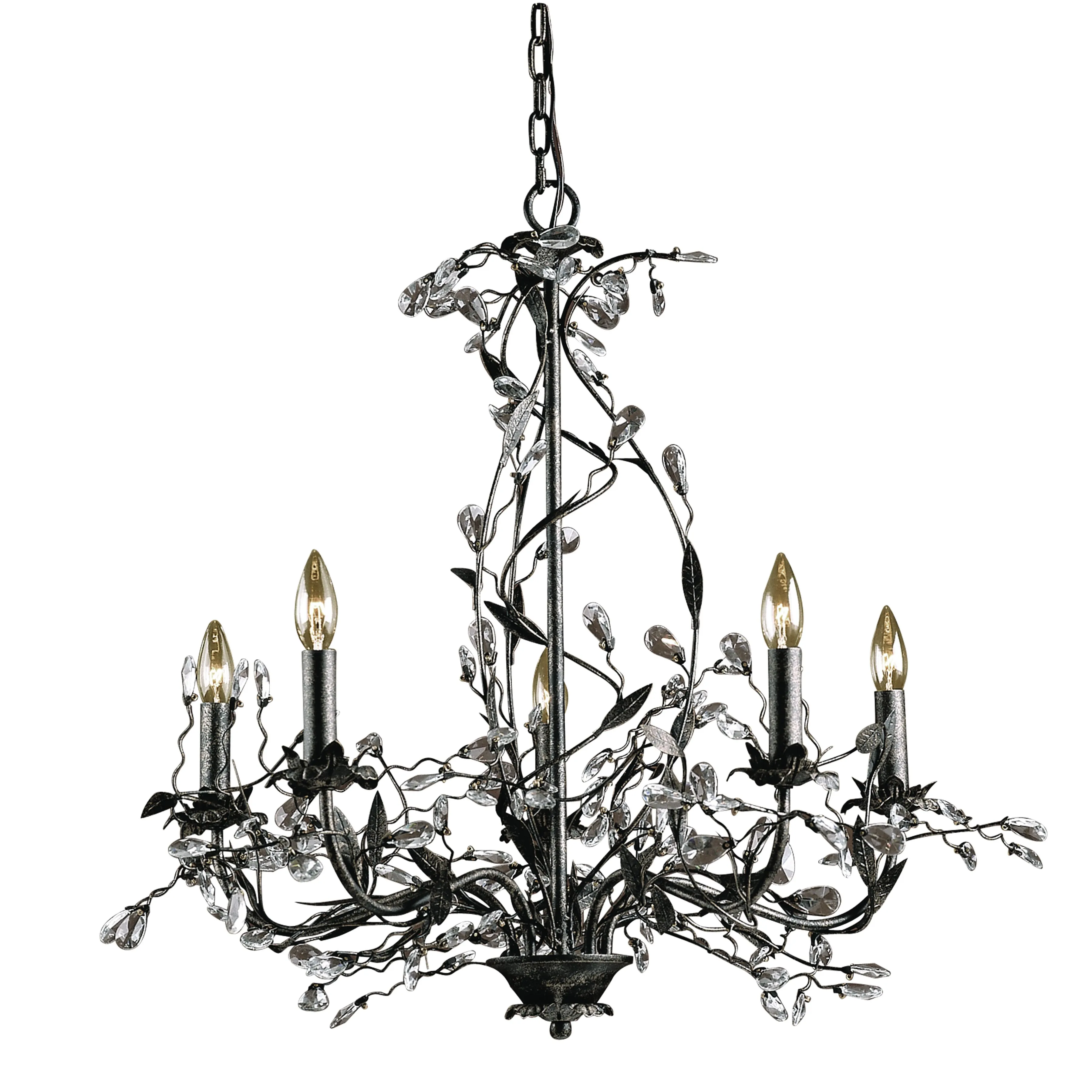 Circeo 27'' Wide 5-Light Silver Chandelier