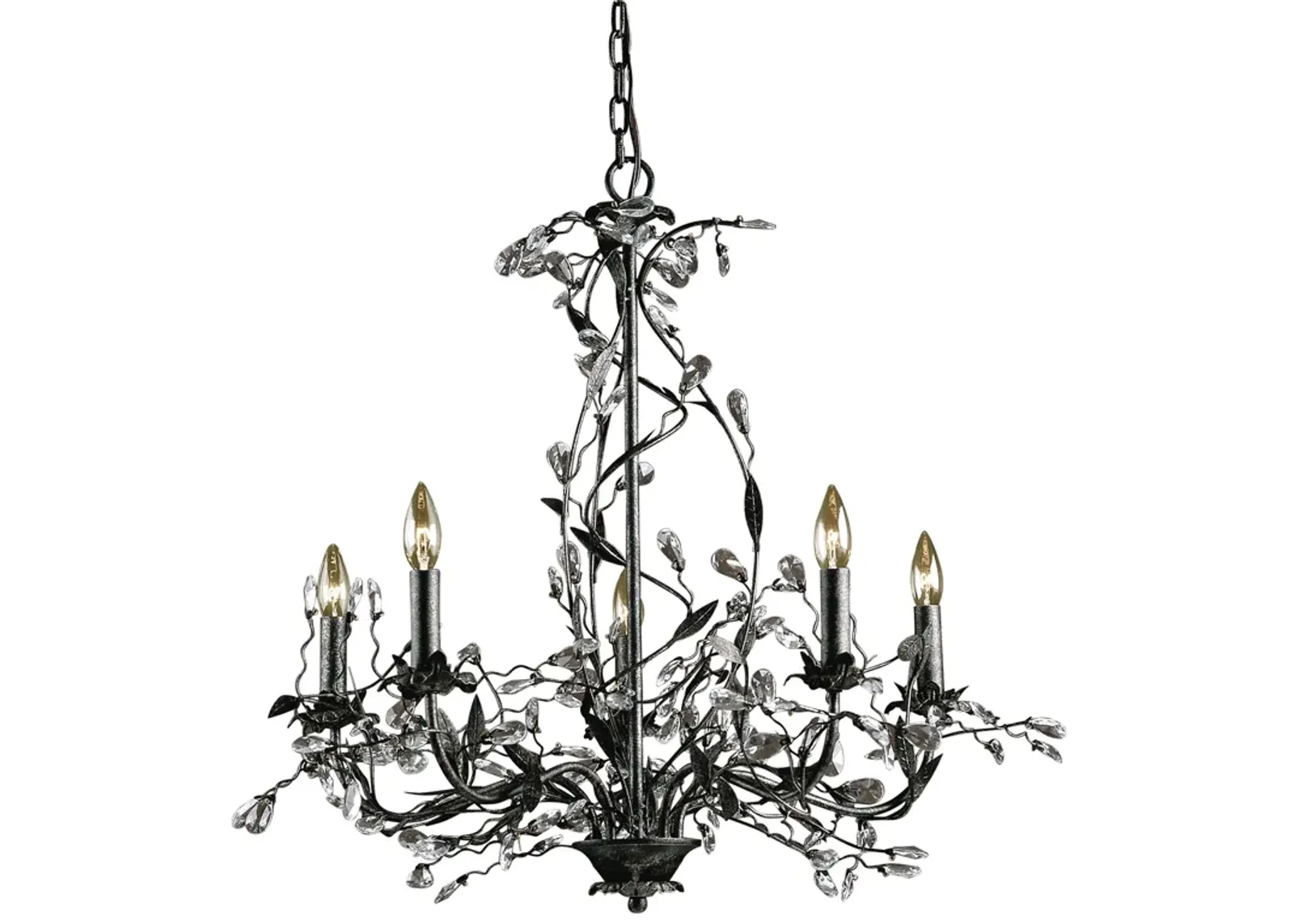 Circeo 27'' Wide 5-Light Silver Chandelier