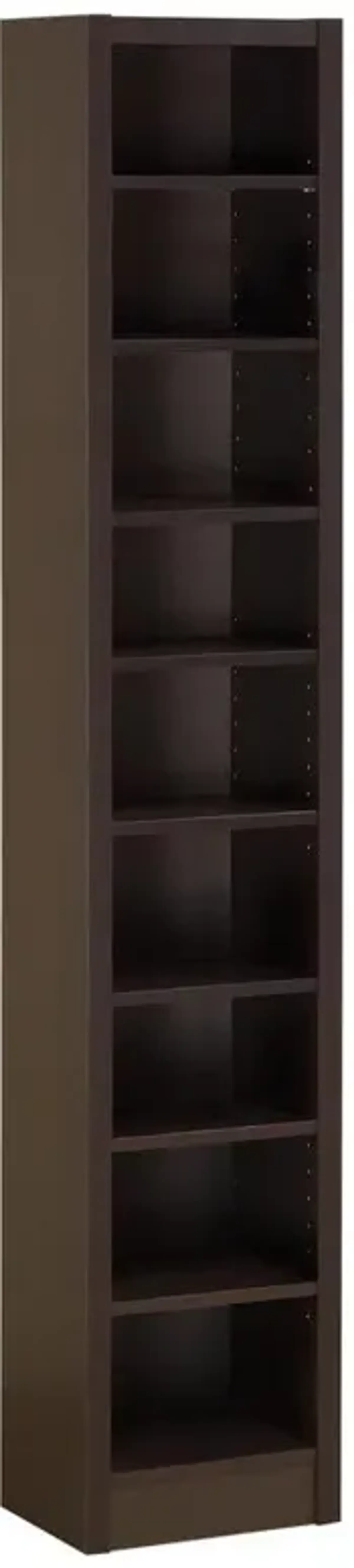 Eliam Rectangular Bookcase with 2 Fixed Shelves Cappuccino