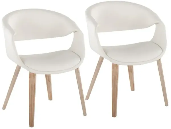 LumiSource Curvo Upholstered Chair - Set of 2