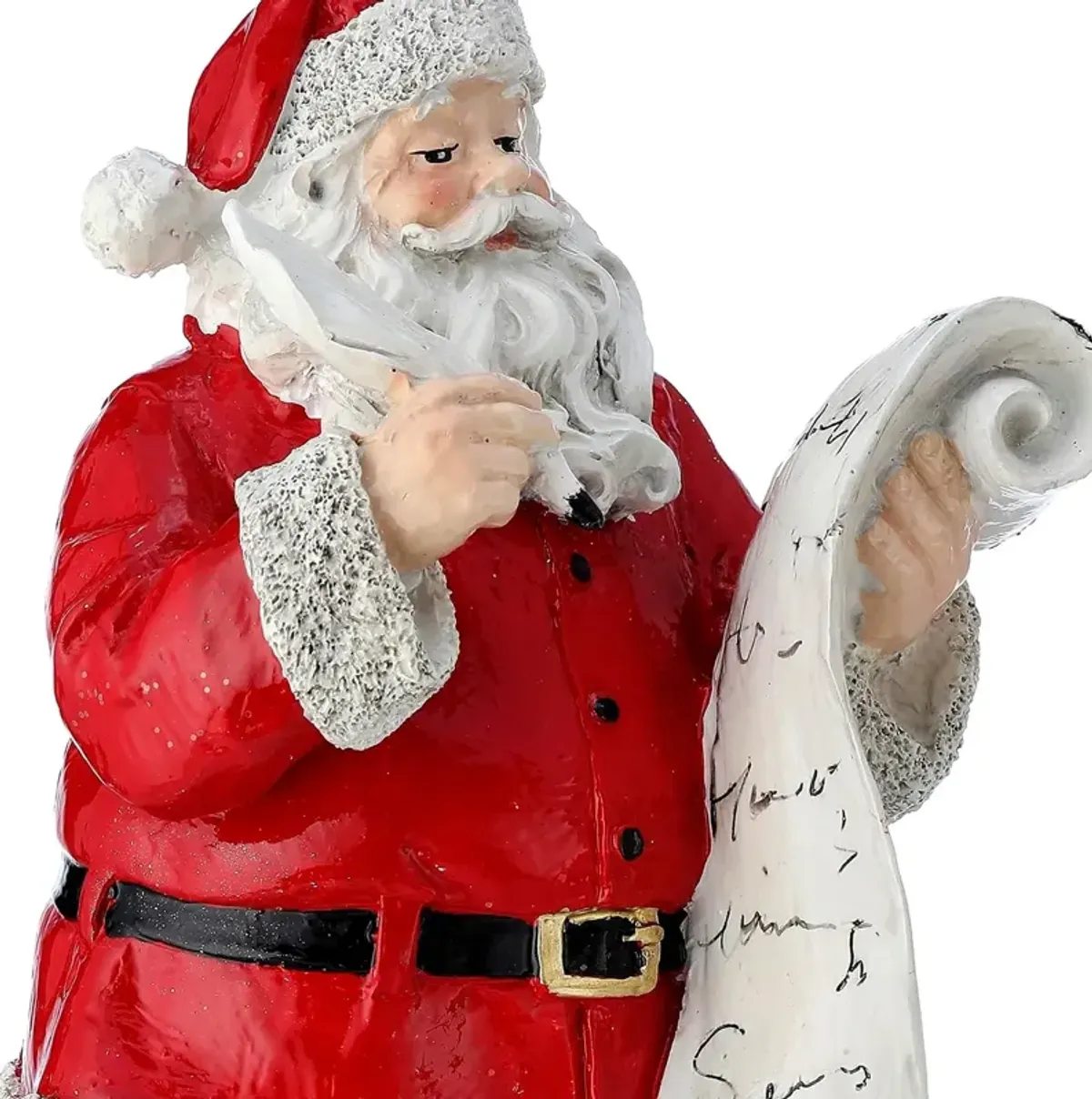 10" Santa Checking His List Twice – Festive Christmas Holiday Figure