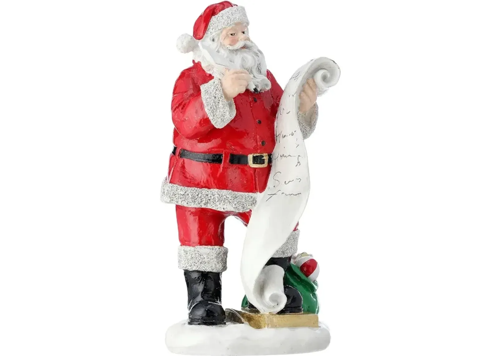 10" Santa Checking His List Twice – Festive Christmas Holiday Figure