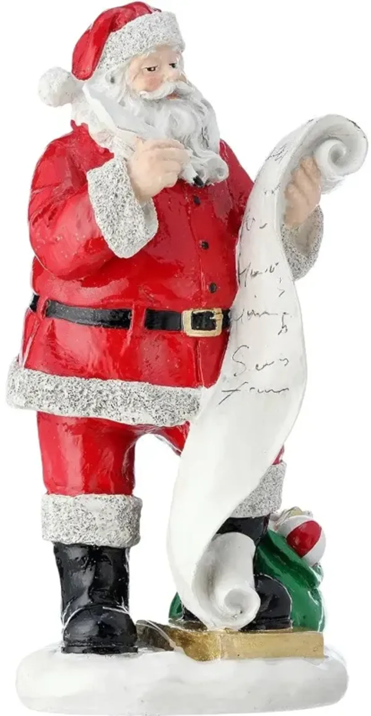 10" Santa Checking His List Twice – Festive Christmas Holiday Figure