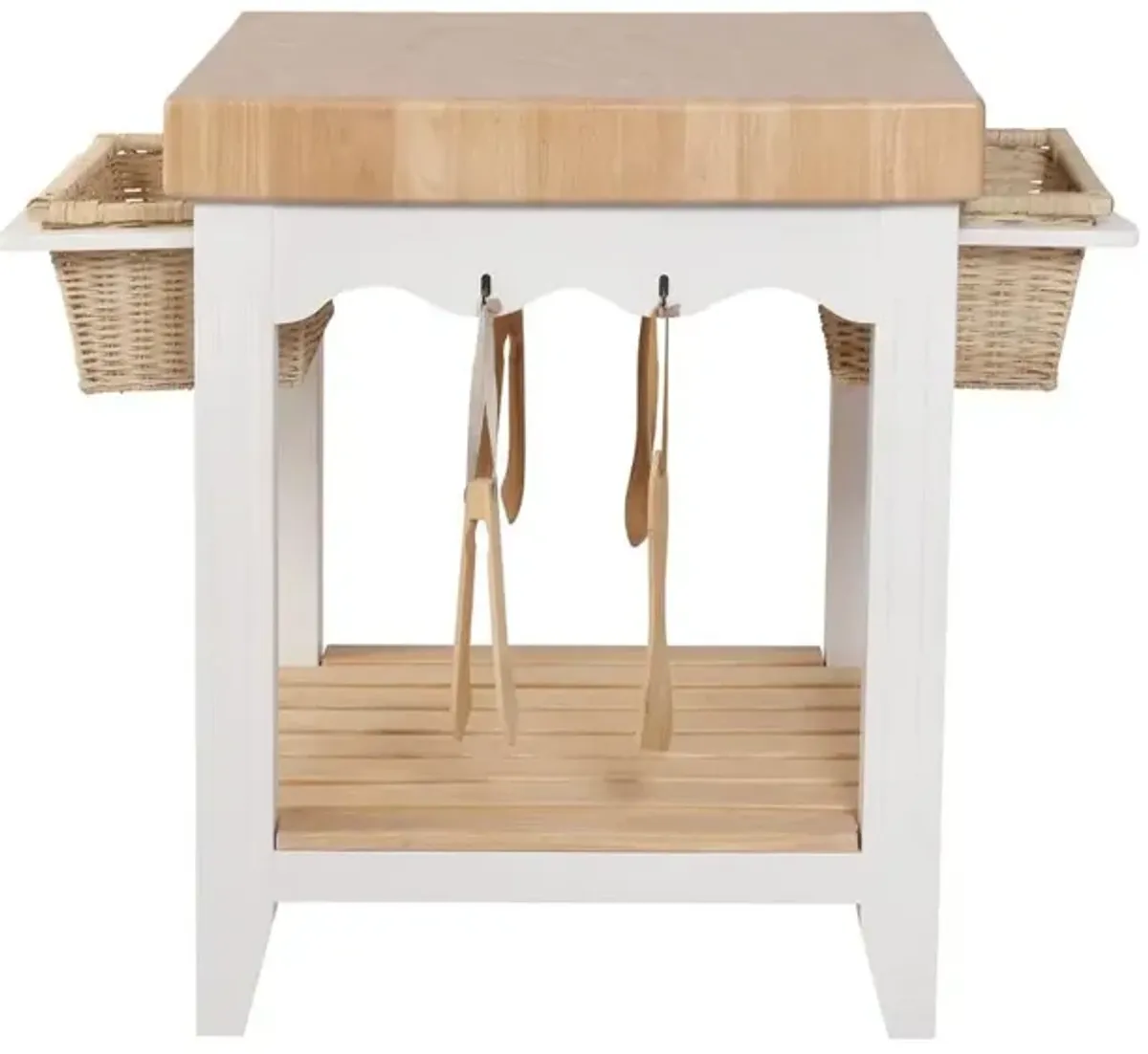 Powell White Kitchen Island