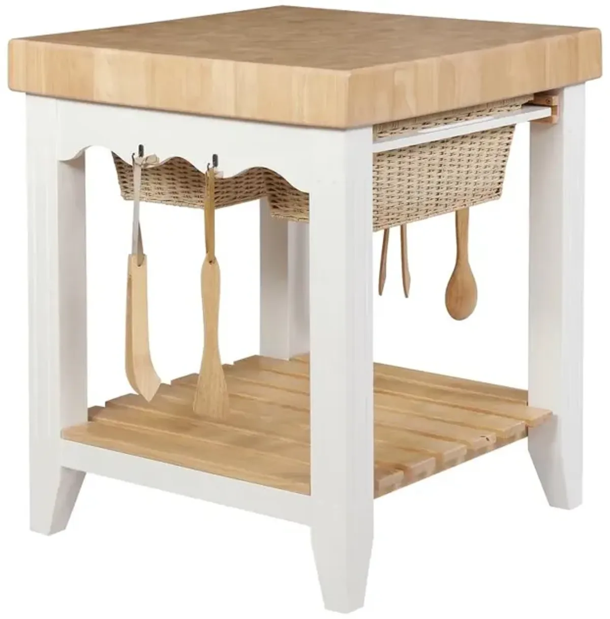 Powell White Kitchen Island