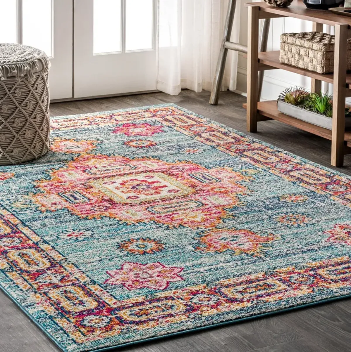 Bpl Bohemian Flair Boho Vintage Medallion Area Rug