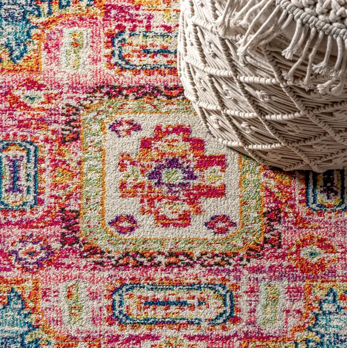 Bpl Bohemian Flair Boho Vintage Medallion Area Rug