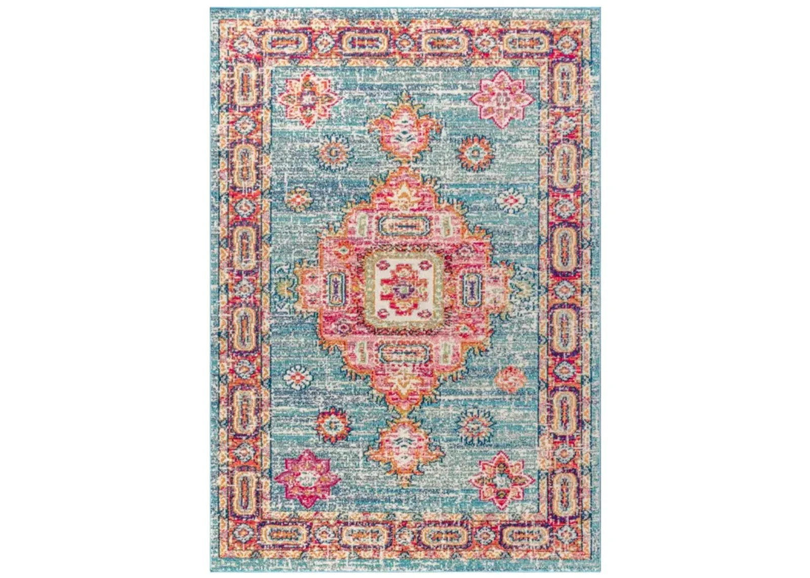 Bpl Bohemian Flair Boho Vintage Medallion Area Rug