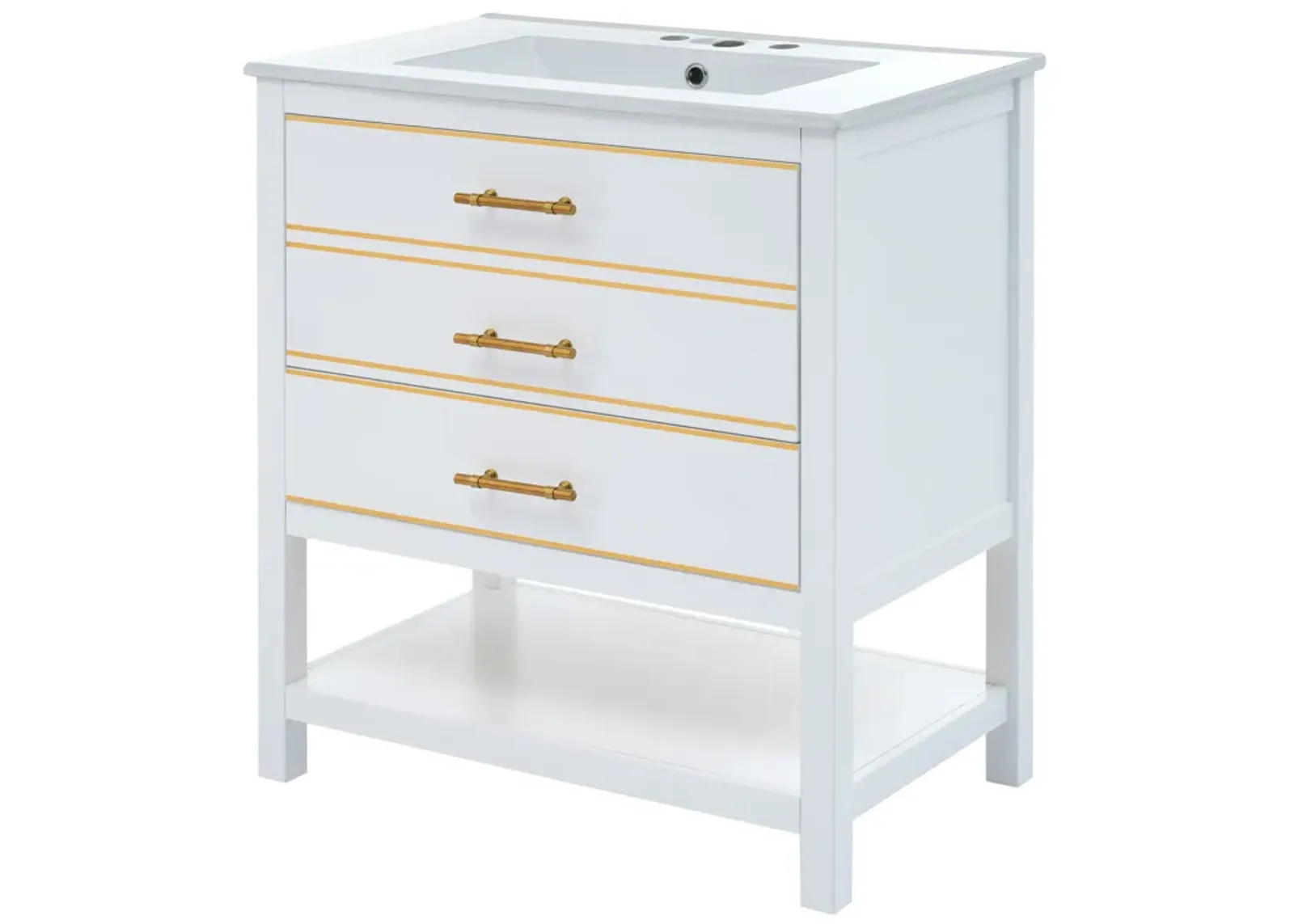 Merax Bathroom Vanity Cabinet with 2 Drawers