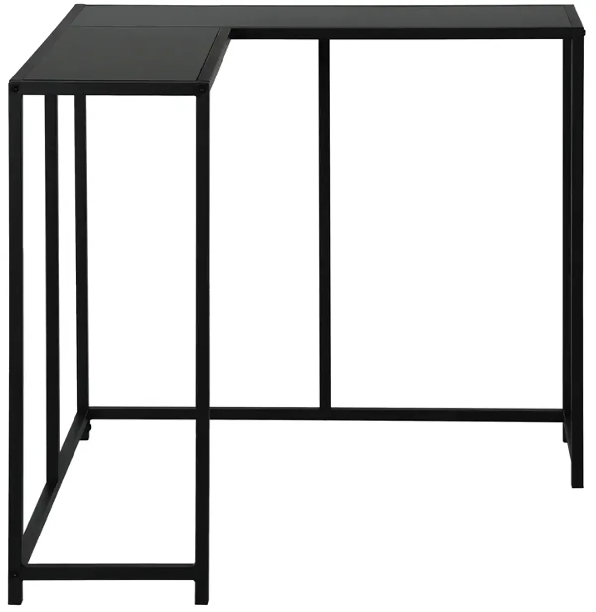 Monarch Specialties I 2157 Accent Table, Console, Entryway, Narrow, Corner, Living Room, Bedroom, Metal, Laminate, Black, Contemporary, Modern