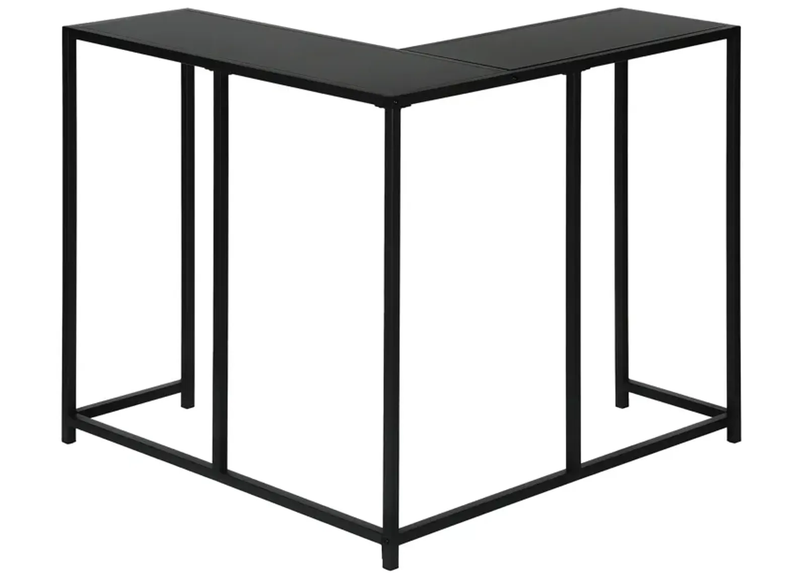 Monarch Specialties I 2157 Accent Table, Console, Entryway, Narrow, Corner, Living Room, Bedroom, Metal, Laminate, Black, Contemporary, Modern