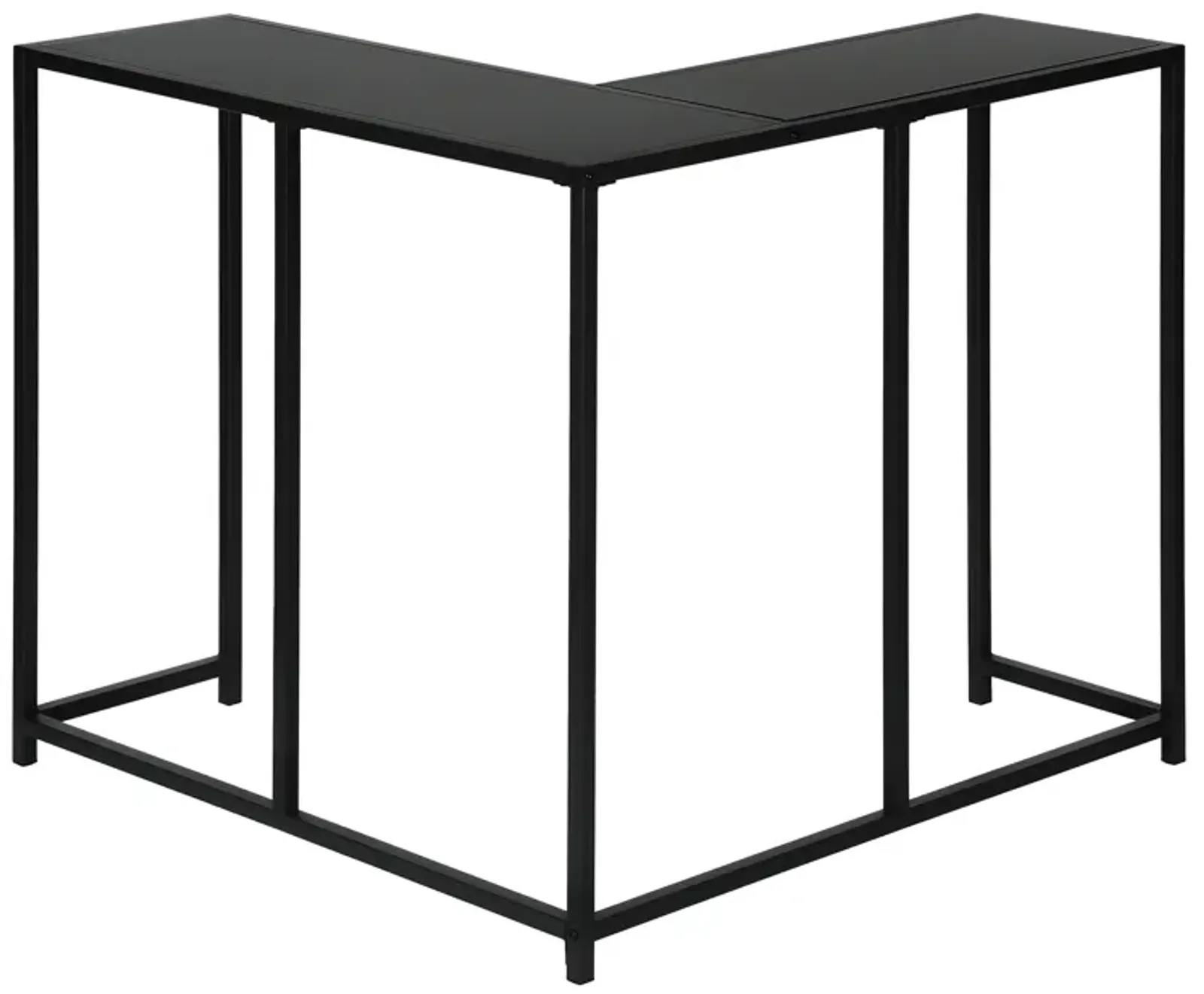 Monarch Specialties I 2157 Accent Table, Console, Entryway, Narrow, Corner, Living Room, Bedroom, Metal, Laminate, Black, Contemporary, Modern