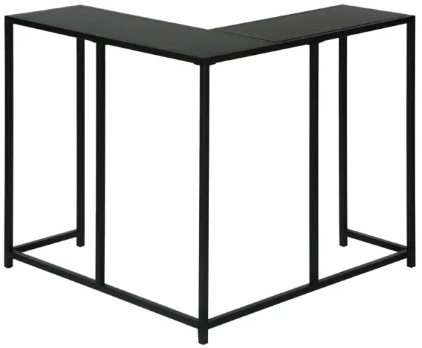 Monarch Specialties I 2157 Accent Table, Console, Entryway, Narrow, Corner, Living Room, Bedroom, Metal, Laminate, Black, Contemporary, Modern