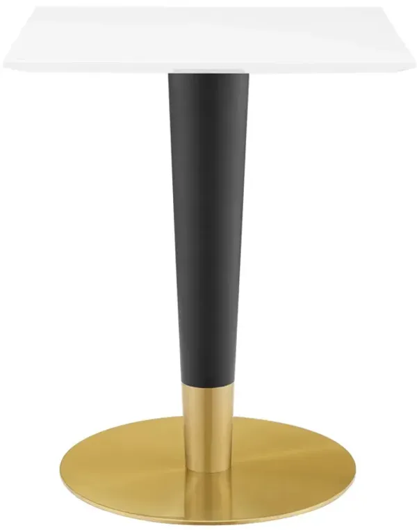 Modway - Zinque 24" Square Dining Table Gold White