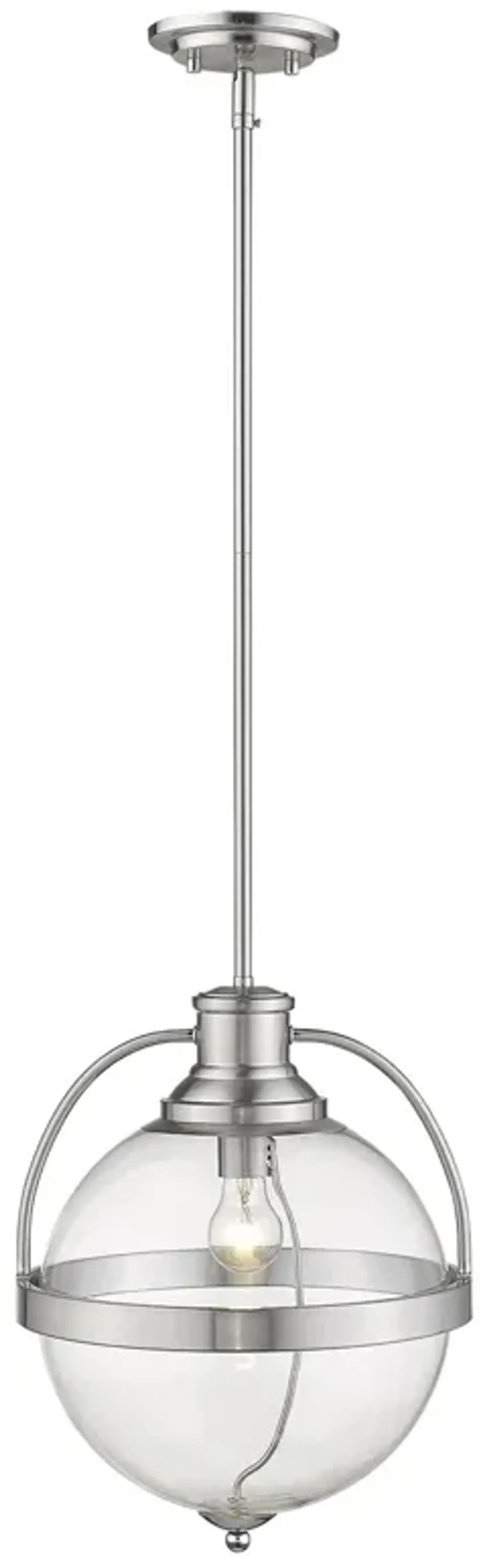 Hivvago Kassian 1-Light Satin Nickel Pendant