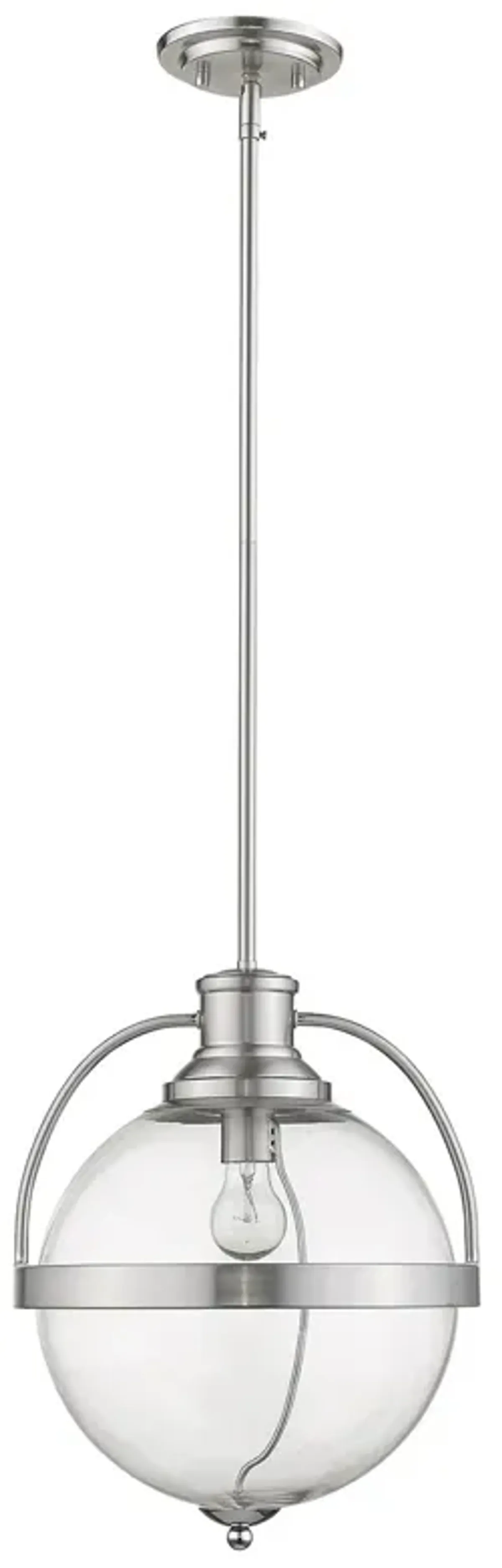 Hivvago Kassian 1-Light Satin Nickel Pendant