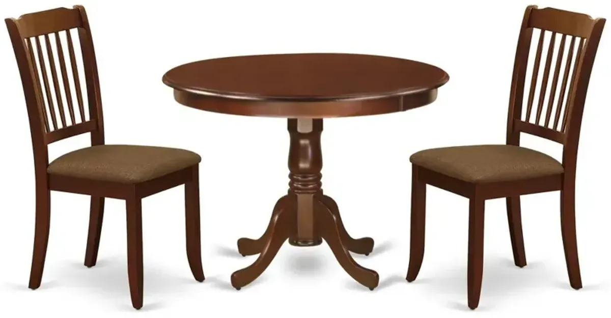 Dining Room Set Mahogany, HLDA3-MAH-C