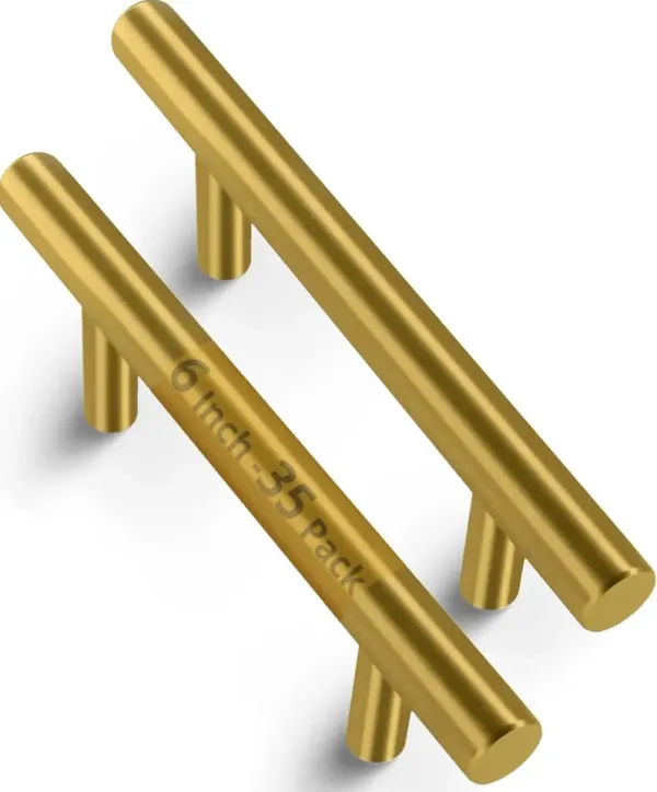 Mega Handles 35 Pack I Cabinet Pulls 6 Inch, Stainless Steel Cabinet Handle Pulls I Ideal for Kitchen Drawer, Cabinets, Door, Cupboard I Hardware for Cabinets - Hole Distance 3.75 Inch
