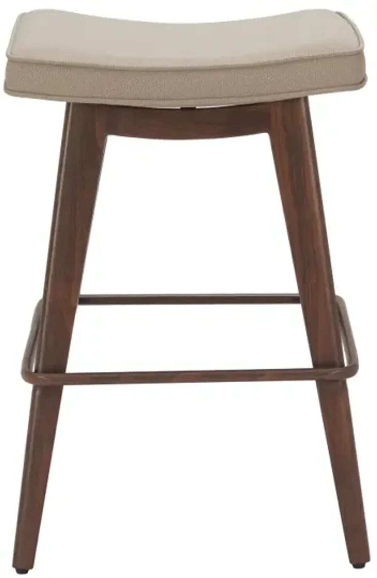 Divat Counter Stool (Set of 2) Beige & Walnut