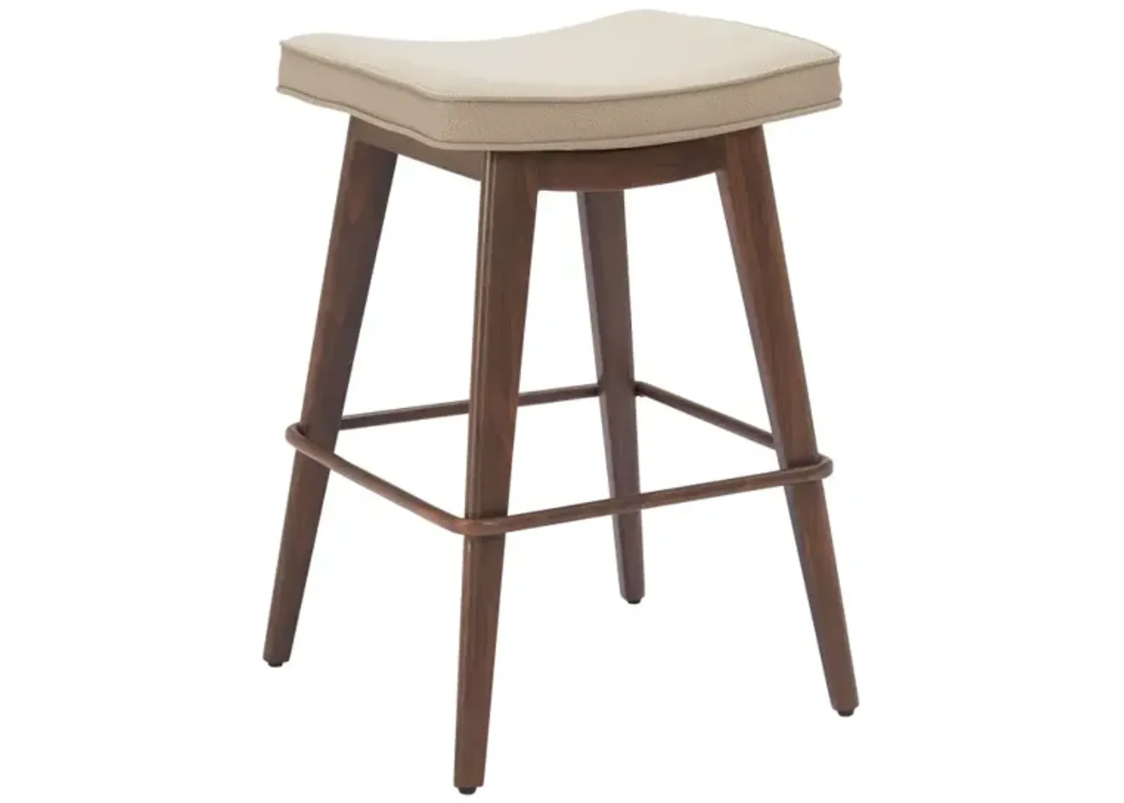 Divat Counter Stool (Set of 2) Beige & Walnut