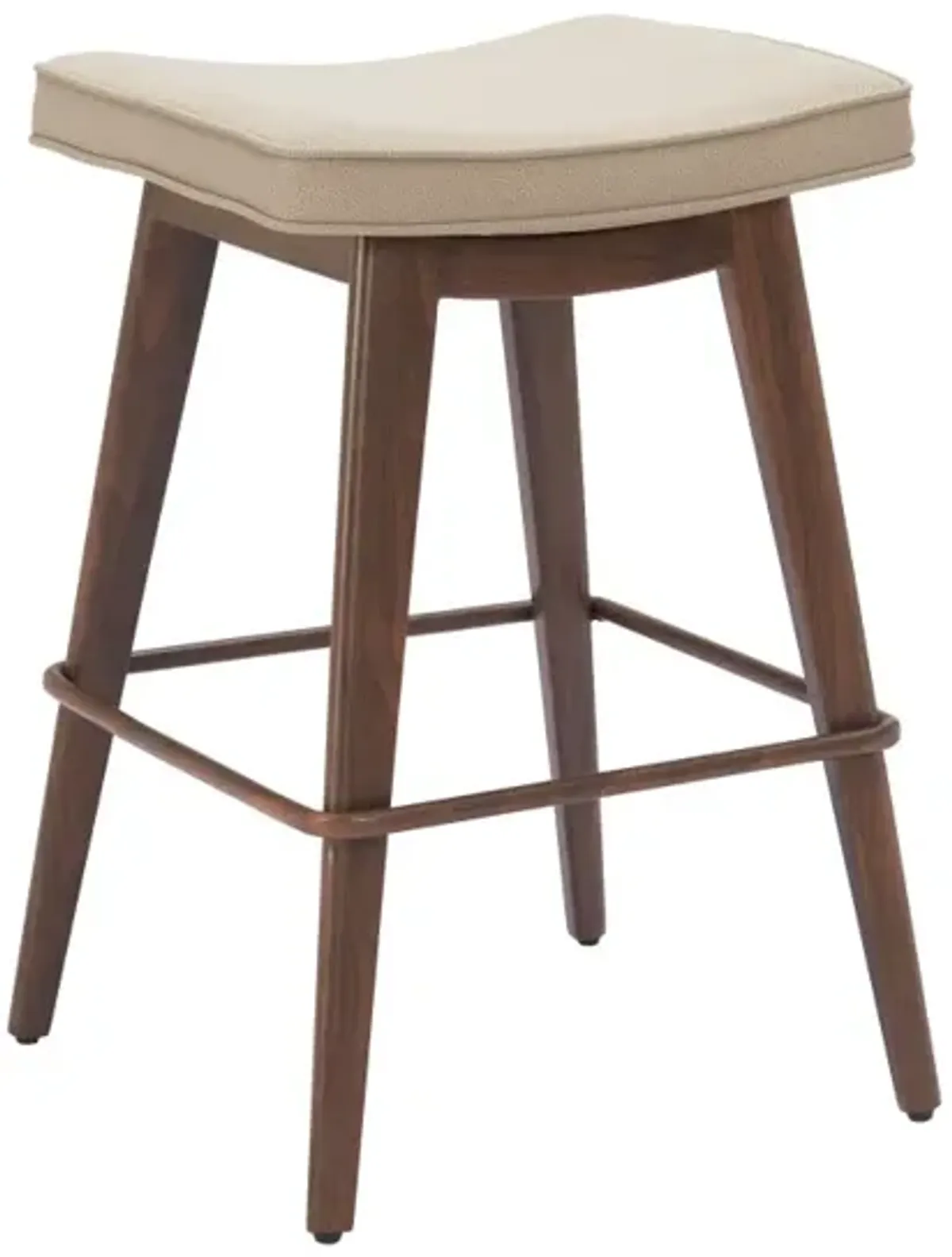 Divat Counter Stool (Set of 2) Beige & Walnut