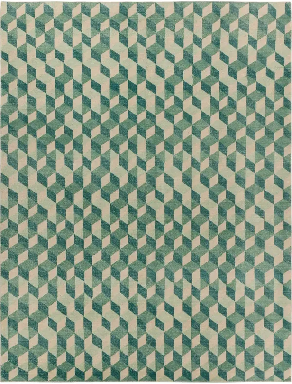 Tessera By Verdehome Matri x Green 6' x 9' Rug