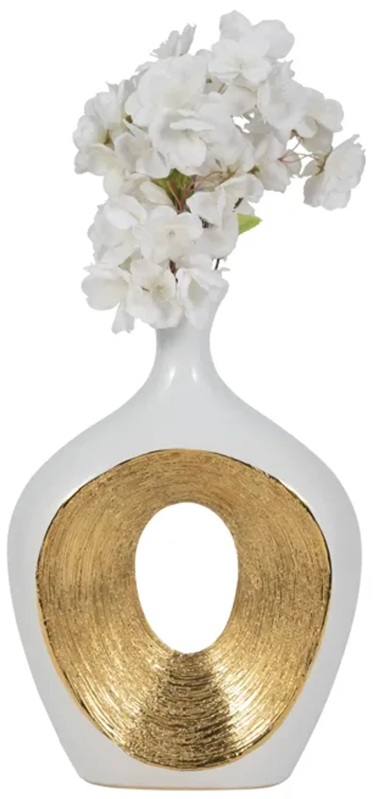 13" Scratched Oval Vase