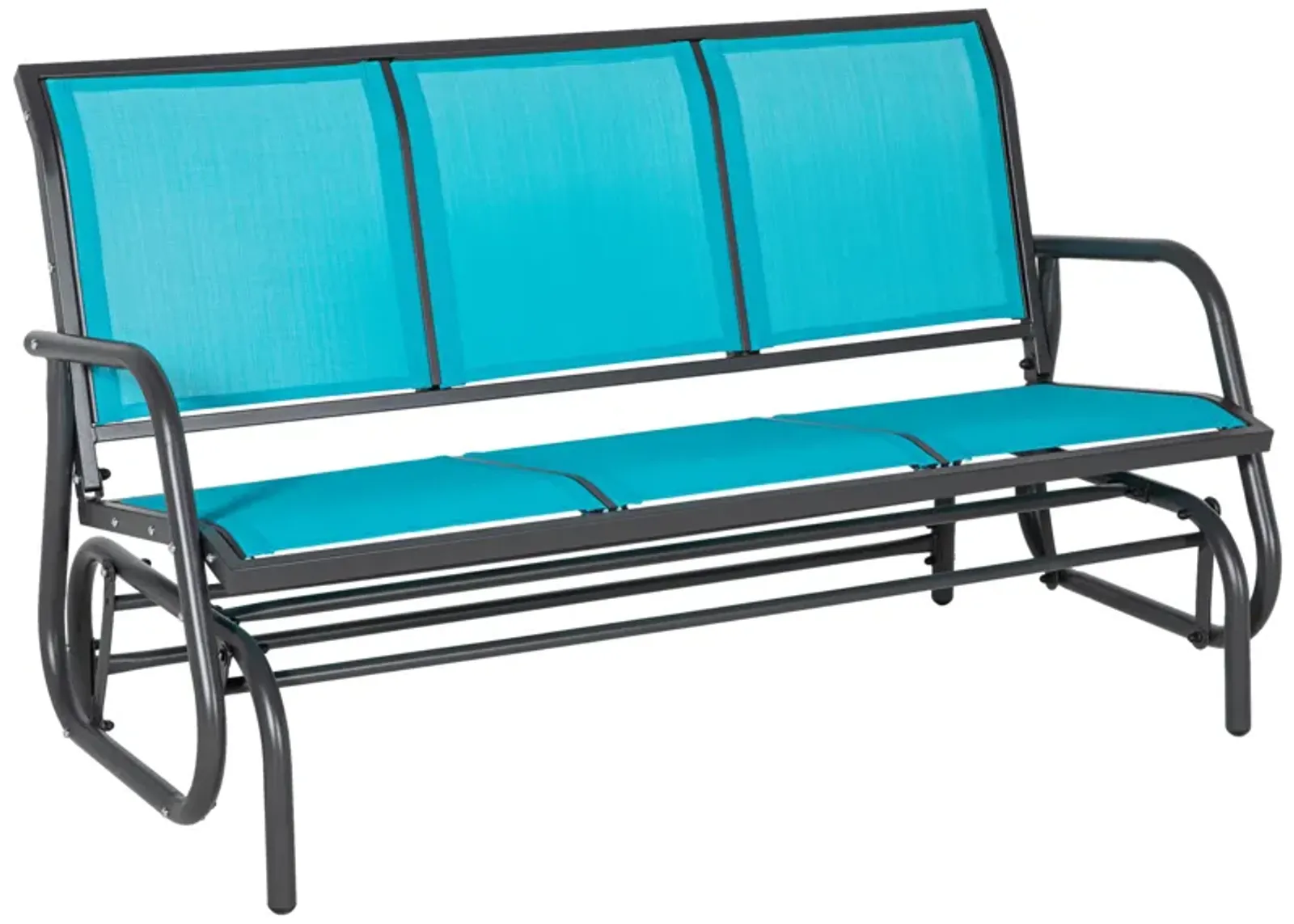 3-Seat Metal Glider Bench Chair Patio  Rocker Heavy-Duty Outdoor Garden Patio