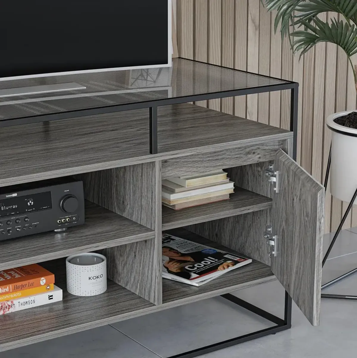 Camley Modern Media Console TV Stand for TVs up to 54"