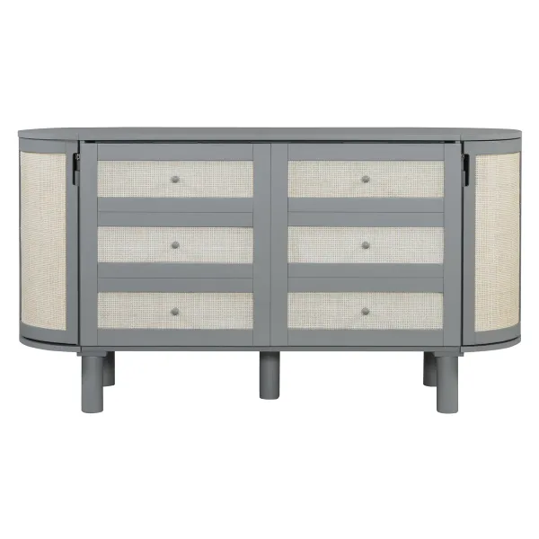 Merax Modern Woven Design Murphy Bed with Hidden Storage