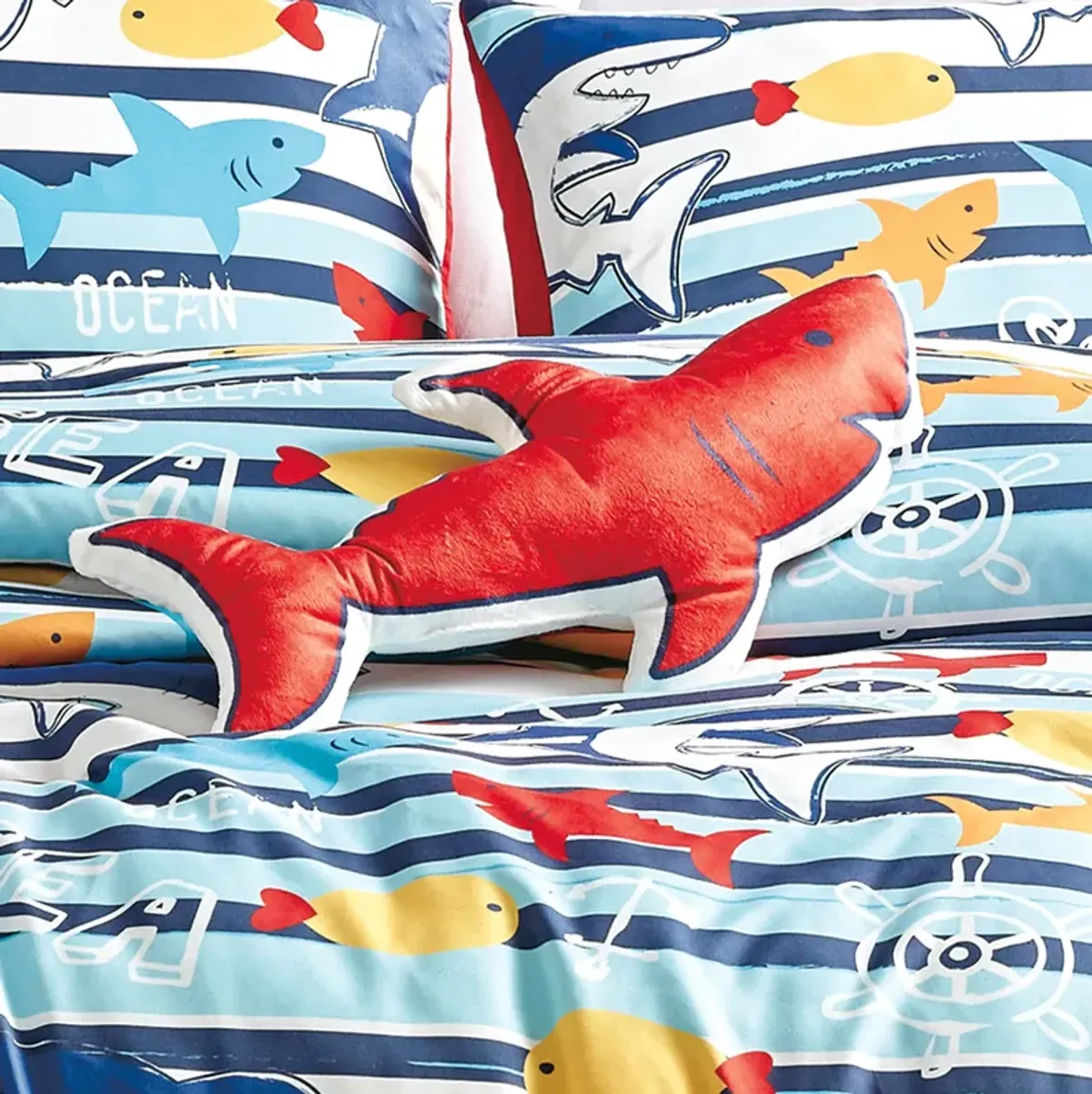 MarCielo Kids Girls Boys Comforter Set Ocean Life.