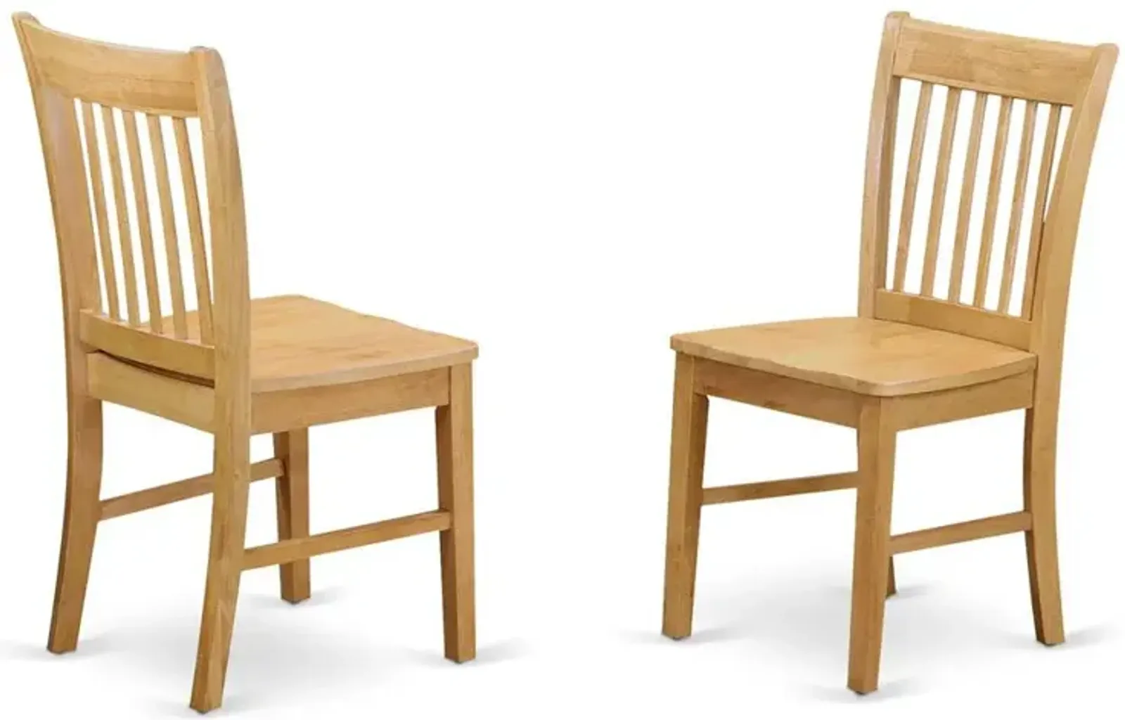 Norfolk Dining chair with Wood Seat -Oak Finish., Set of 2