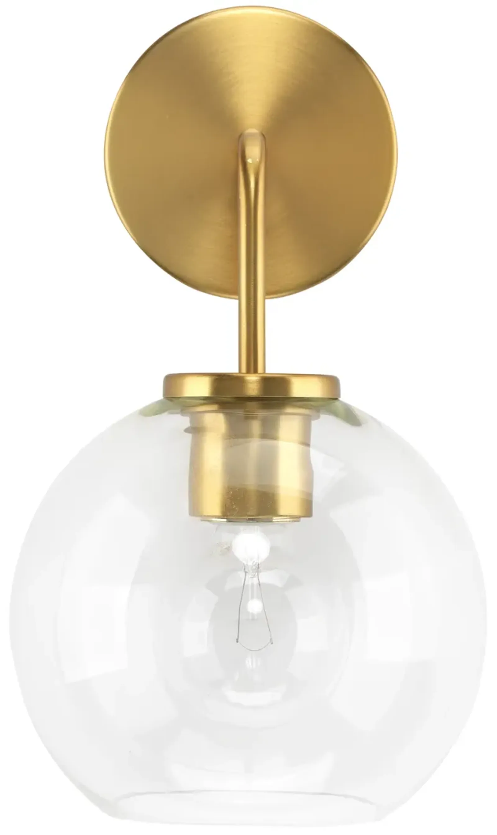 Reese Glass Wall Sconce, Brass