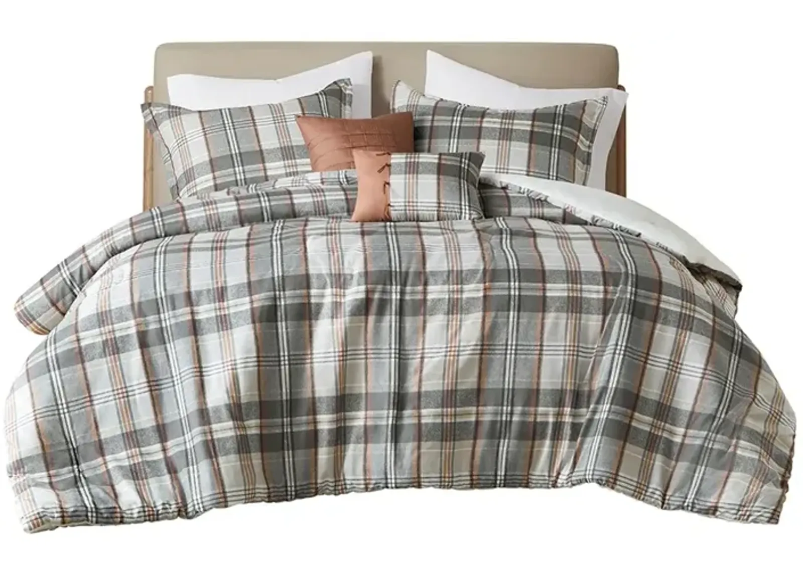 Gracie Mills Simone Plaid Comforter Set - Full/Queen