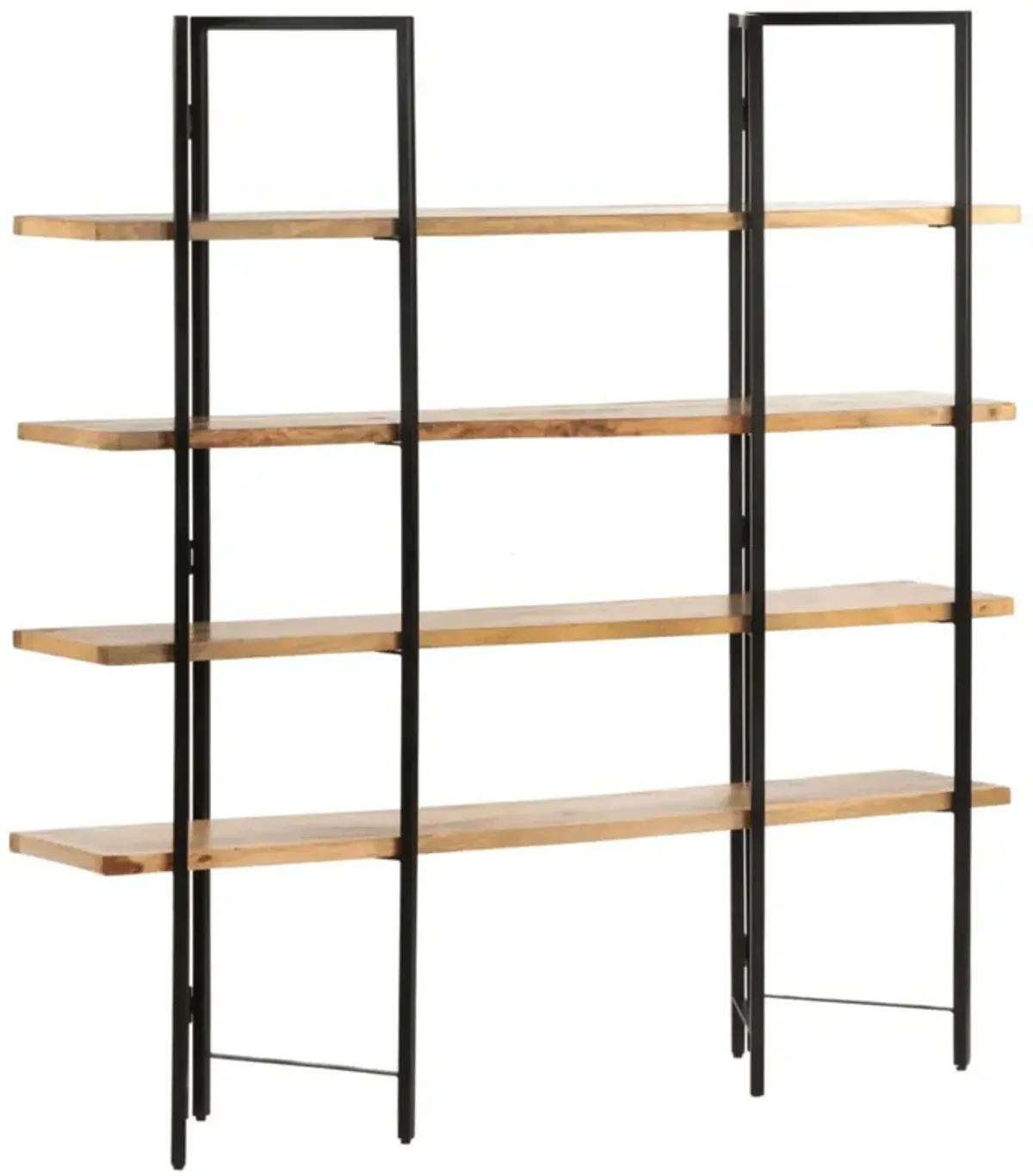 vidaXL 4-Tier Bookcase 63"x13.8"x63" Solid Mango Wood