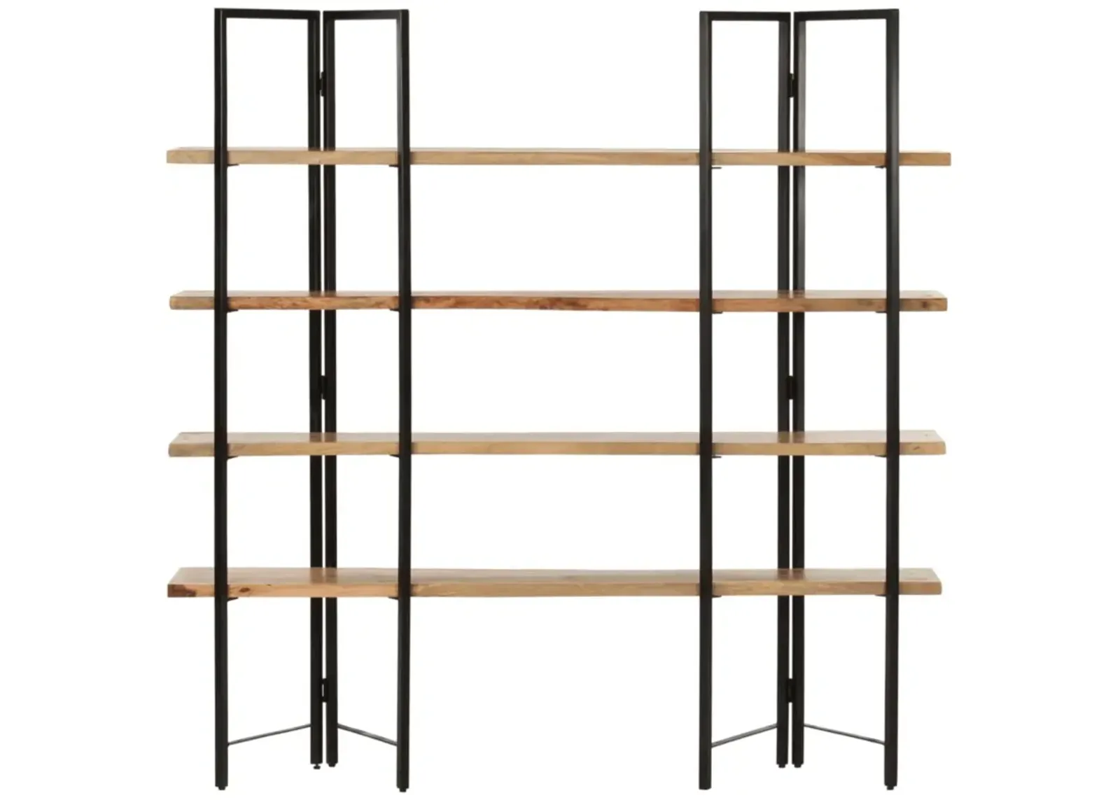 vidaXL 4-Tier Bookcase 63"x13.8"x63" Solid Mango Wood