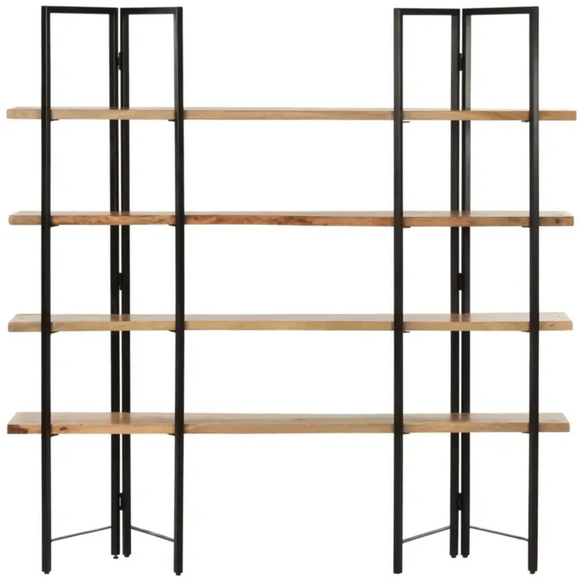 vidaXL 4-Tier Bookcase 63"x13.8"x63" Solid Mango Wood