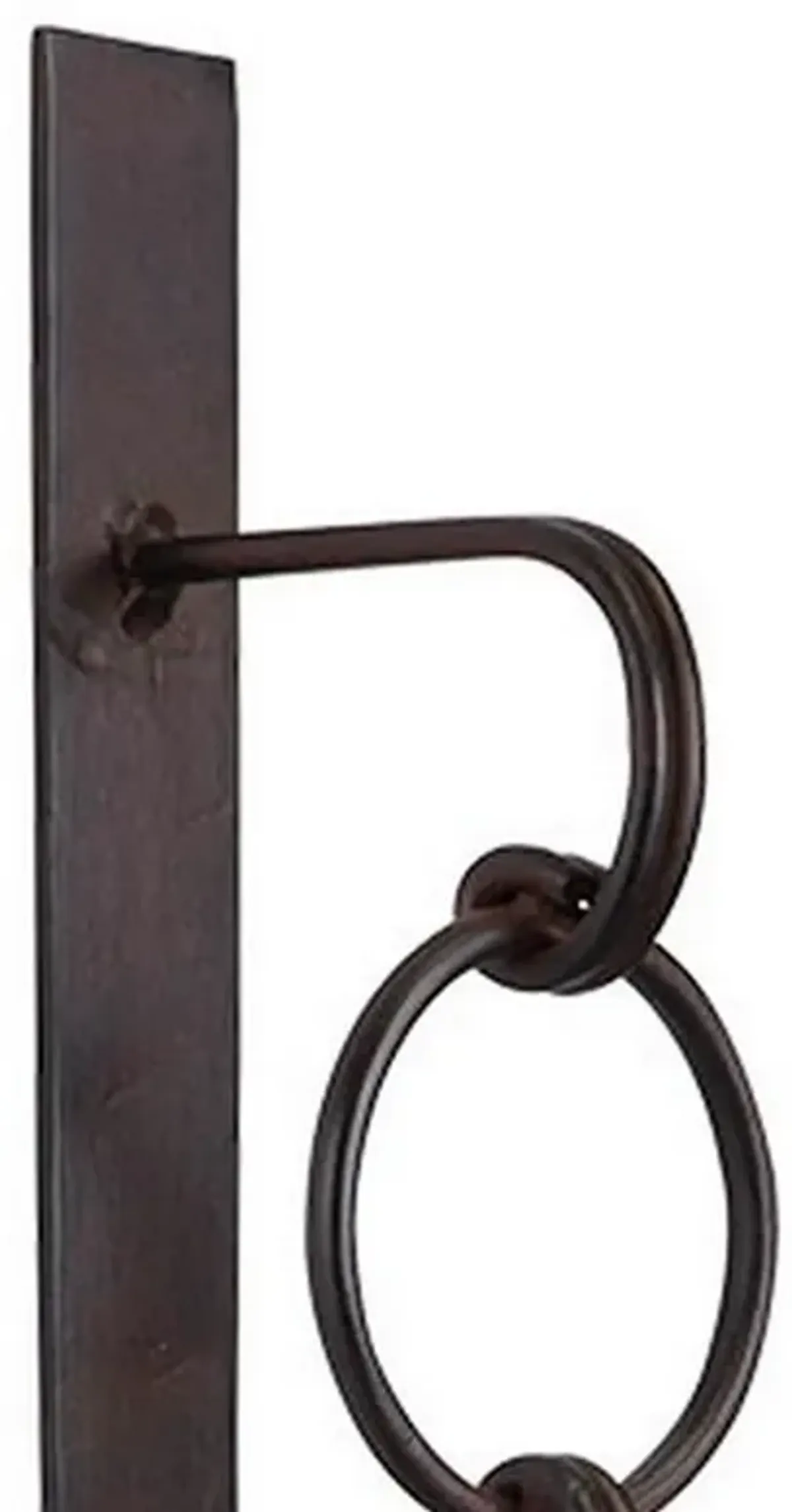 Metal Wall Sconce with Glass Hurricane and Chain Design Holder, Black-Benzara