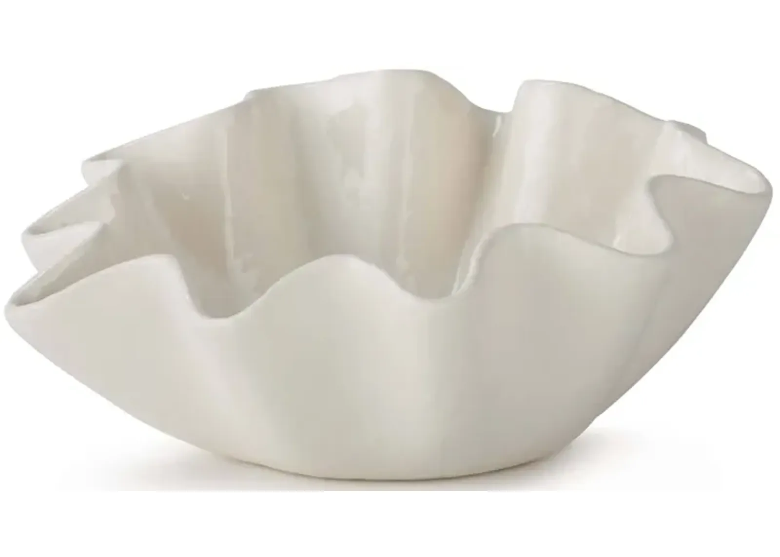 Ruffle Ceramic Bowl Large