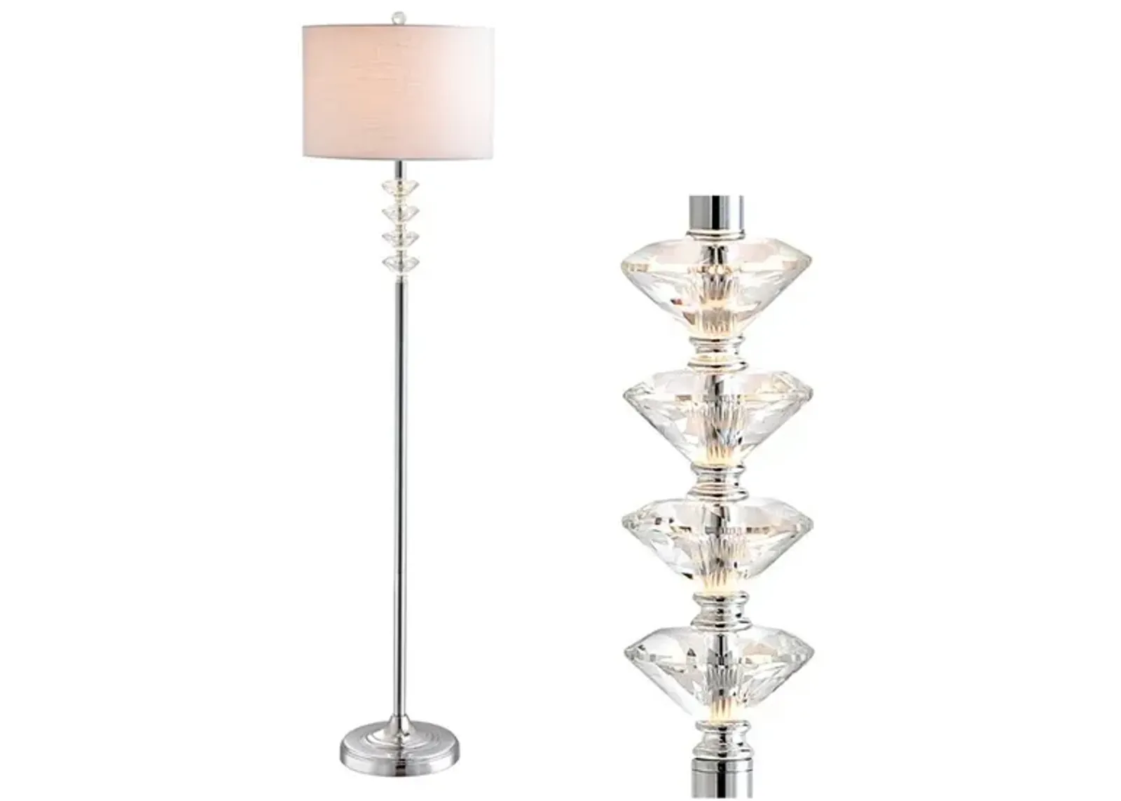 Mia Crystal/Metal LED Floor Lamp