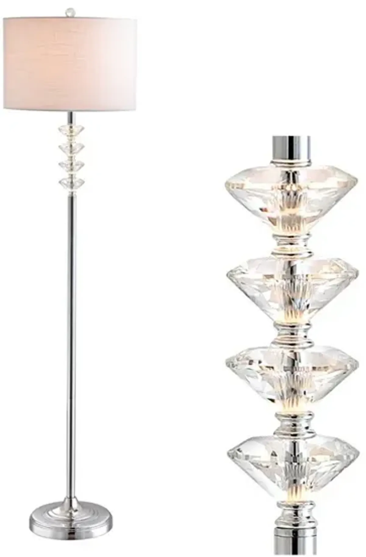 Mia Crystal/Metal LED Floor Lamp