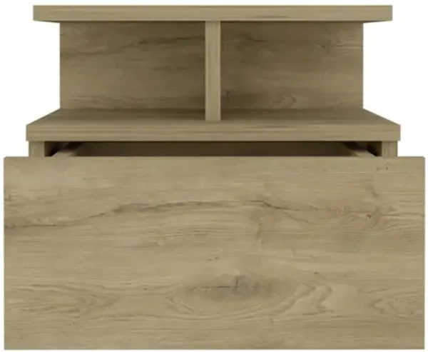 Modern Floating Nightstand with 1 Drawer – Faux Wood Bedside Storage Table