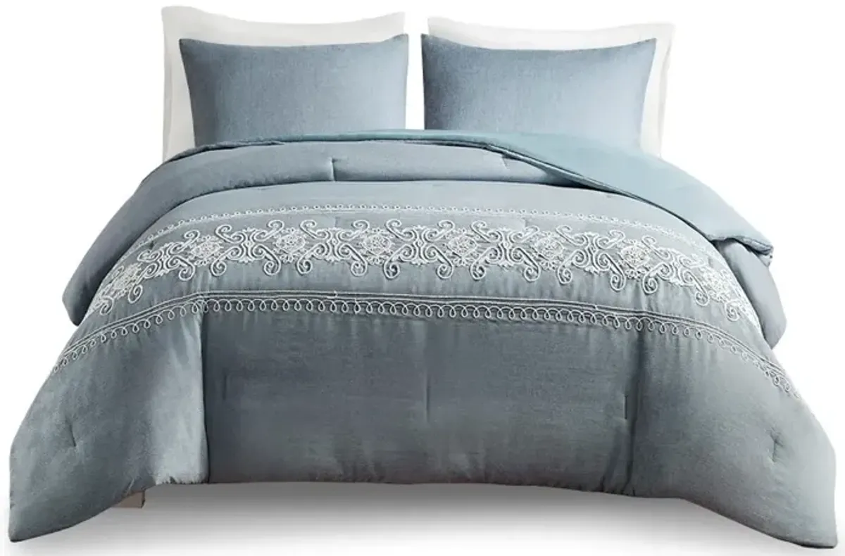 Gracie Mills Alyssa All-Season Serenity: 3-Piece Reversible Cotton Coverlet Set