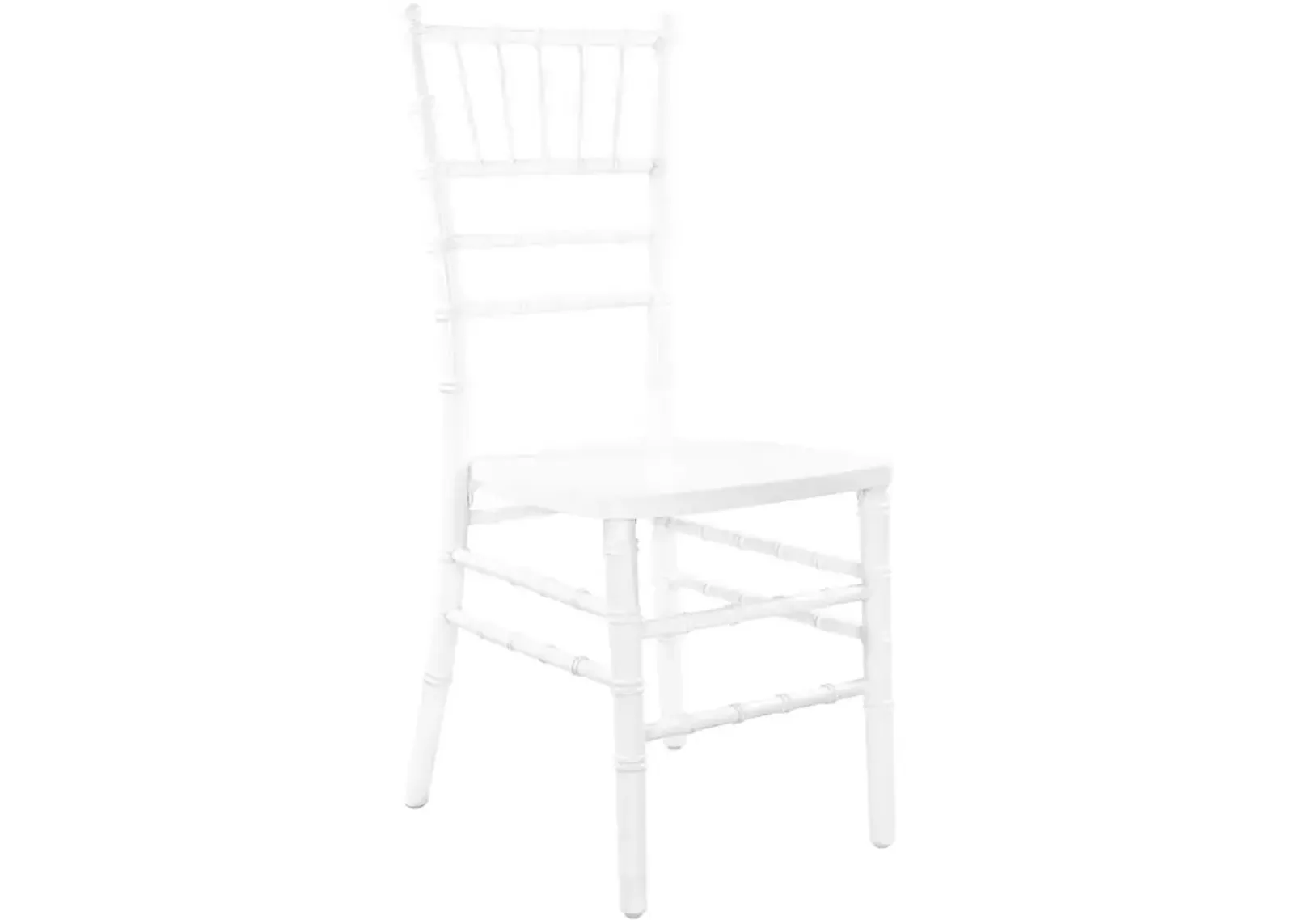 Flash Furniture Wood Chiavari Chairs, 18"L x 15.75"W x 36"H, White