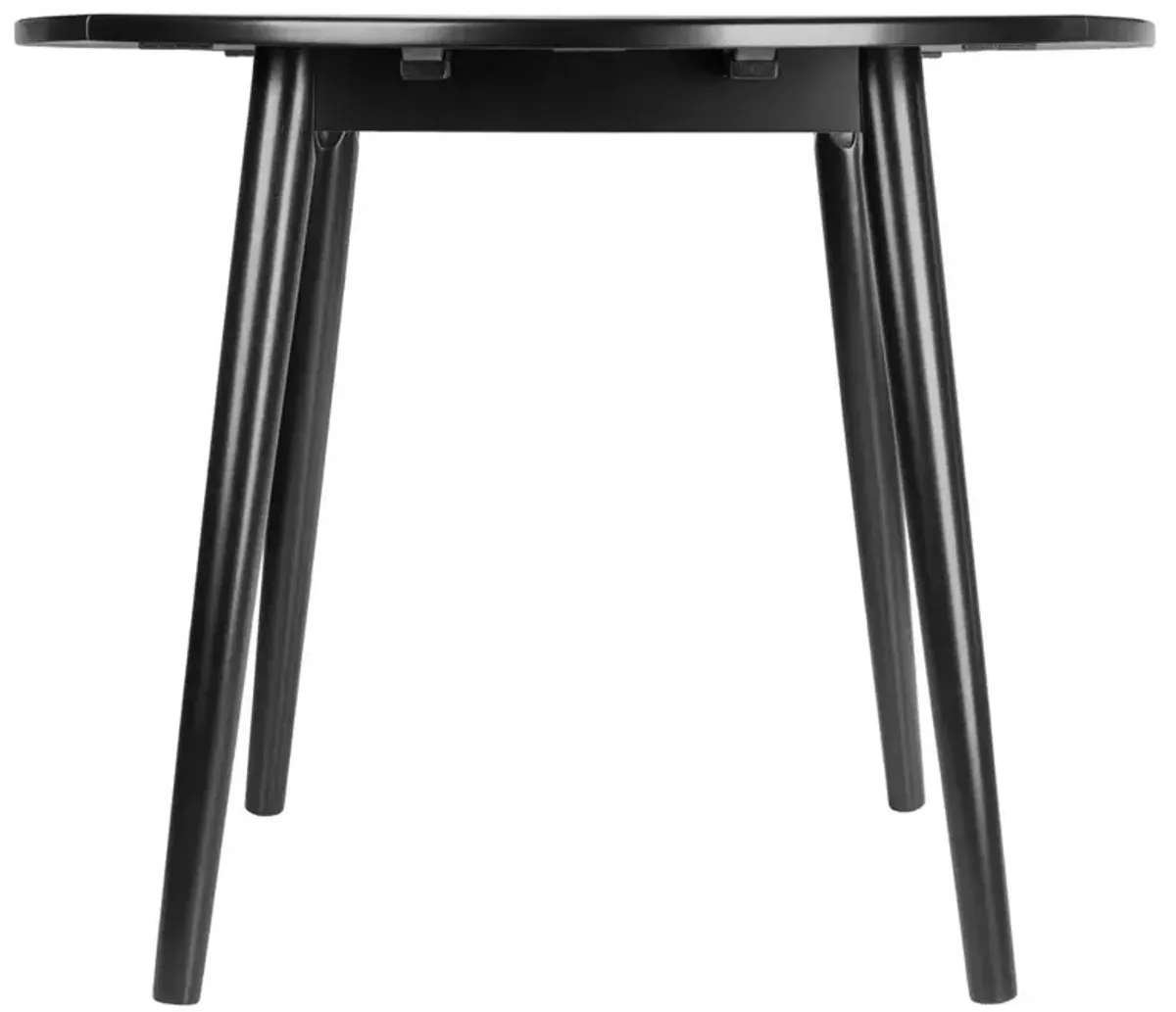 Moreno Round Drop Leaf Dining Table, Black