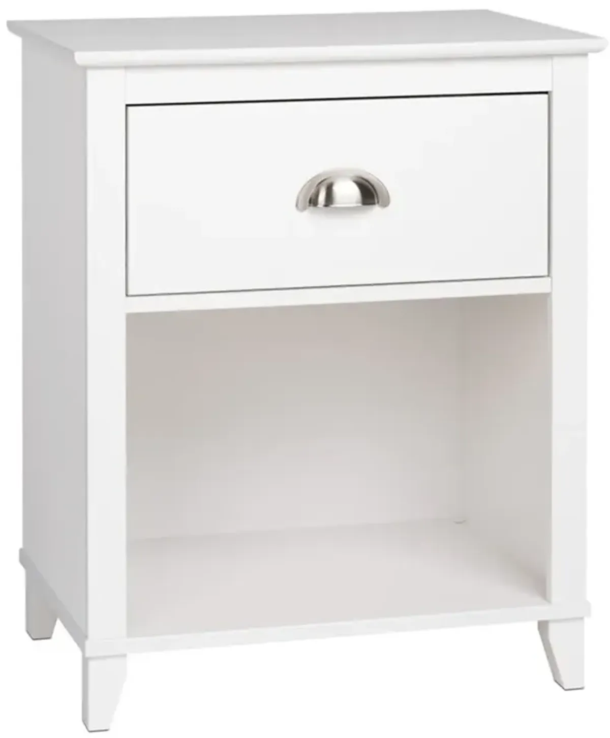 Prepac Yaletown 1-Drawer Tall Nightstand, White